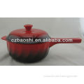 RED TO BLACK FLOWER HEAT-RESISTANT CERAMIC DINNER WARE TABLE WARE COOKING POT